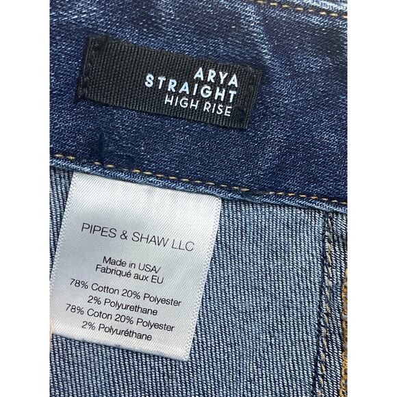 Veronica Beard Arya Straight High Rise button fly bright blue jeans, size 32/14 - Picture 5 of 15